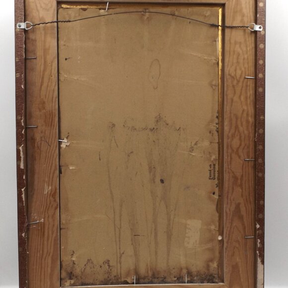 Mid-Century Modern Painting by Lou Christopher – Madonna & Child – Framed Art on - Picture 3 of 5